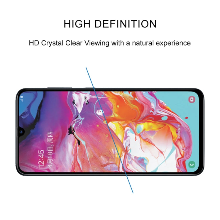 For Samsung Galaxy A70 25 PCS Full Glue Full Screen Tempered Glass Film(Black)