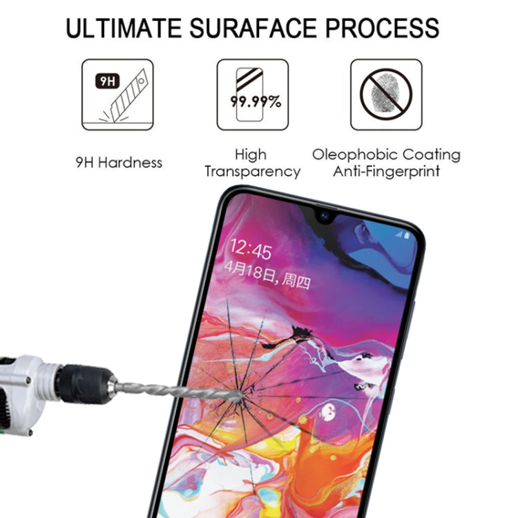 For Samsung Galaxy A70 25 PCS Full Glue Full Screen Tempered Glass Film(Black)