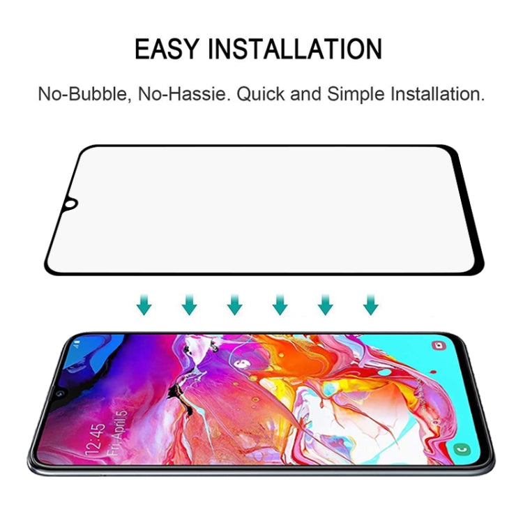 For Samsung Galaxy A70 25 PCS Full Glue Full Screen Tempered Glass Film(Black)