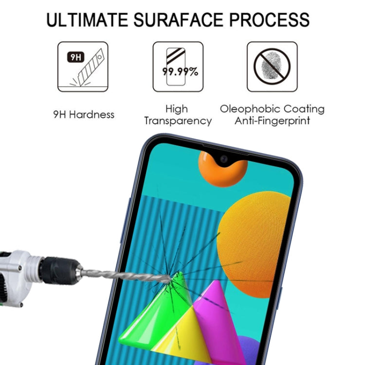 For Samsung Galaxy M01 25 PCS Full Glue Full Screen Tempered Glass Film(Black)