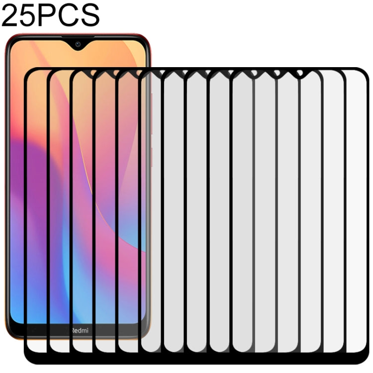 For Xiaomi Redmi 9A / 9A Sport / 9C / 9C NFC / Poco C31 / 9 Acitv 25 PCS Full Glue Full Screen Tempered Glass Film(Black)