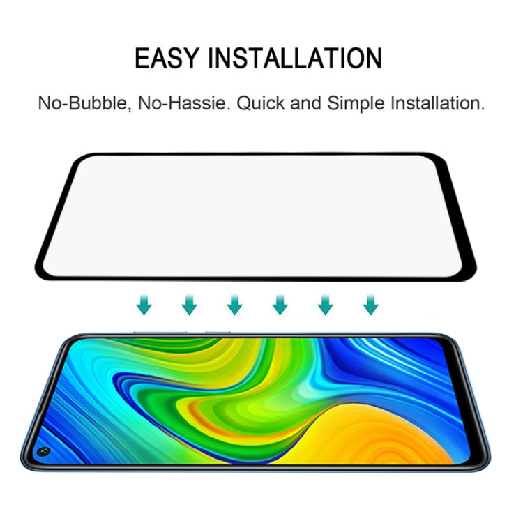 For Xiaomi Redmi 10X 4G 25 PCS Full Glue Full Screen Tempered Glass Film(Black)