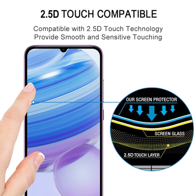 For Xiaomi Redmi 10X 5G 25 PCS Full Glue Full Screen Tempered Glass Film(Black)