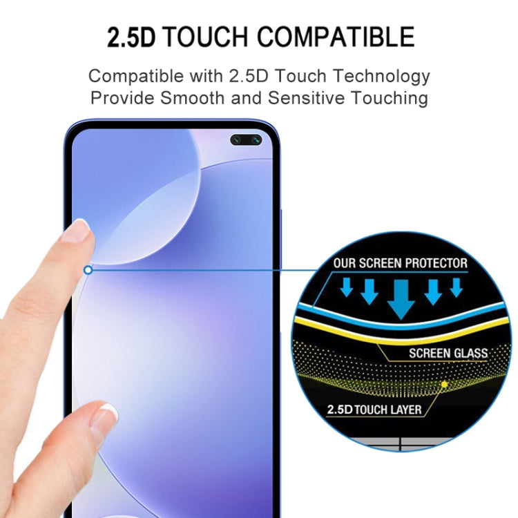 For Xiaomi Redmi K30i 25 PCS Full Glue Full Screen Tempered Glass Film(Black)