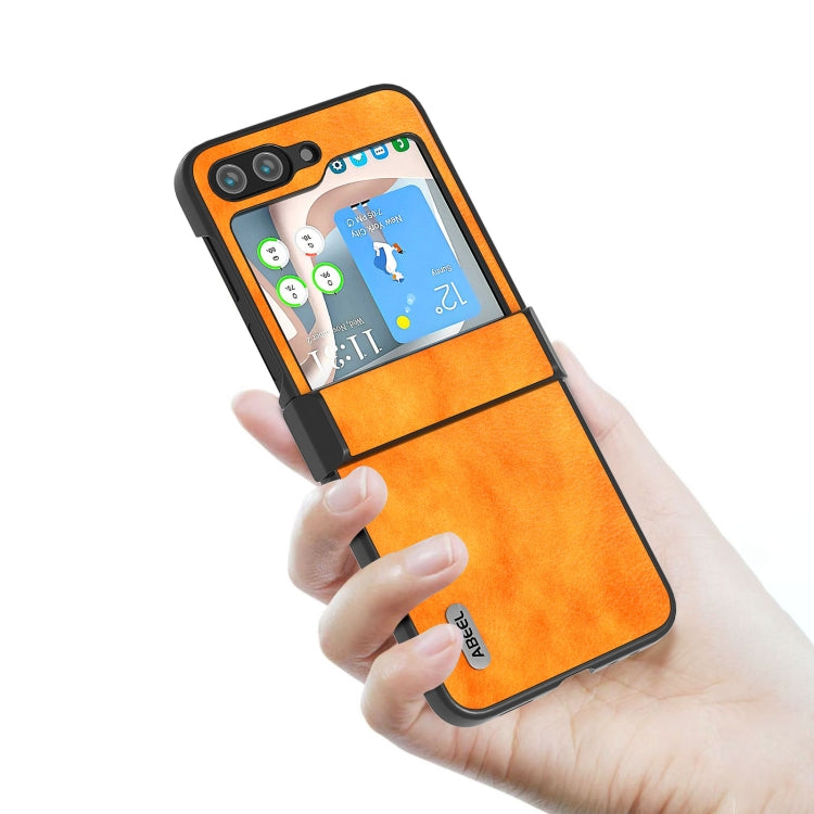For Samsung Galaxy Z Flip6 / Flip7 FE ABEEL Dual Color Lichi Texture PU Phone Case