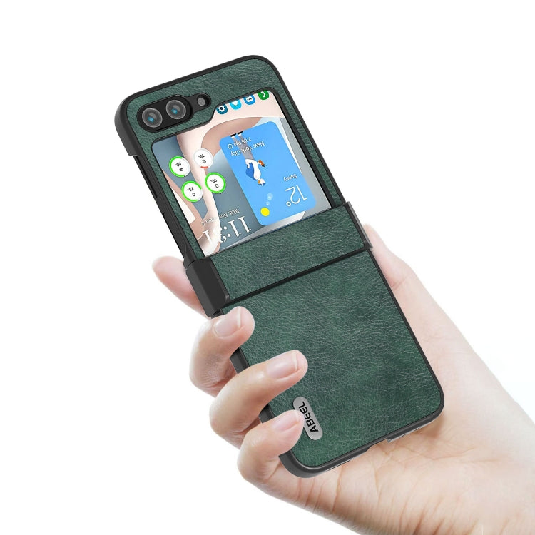 For Samsung Galaxy Z Flip6 / Flip7 FE ABEEL Dual Color Lichi Texture PU Phone Case