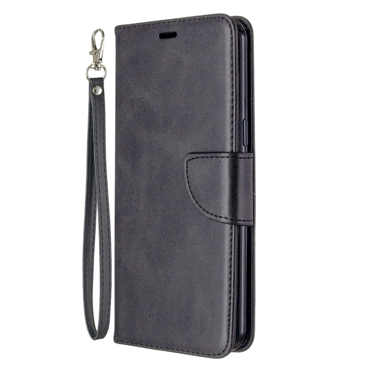 For LG K51 Retro Lambskin Texture Pure Color Horizontal Flip PU Leather Case with Holder & Card Slots & Wallet & Lanyard
