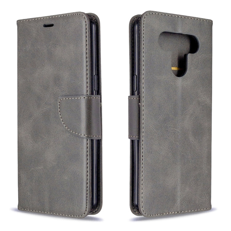 For LG K51 Retro Lambskin Texture Pure Color Horizontal Flip PU Leather Case with Holder & Card Slots & Wallet & Lanyard