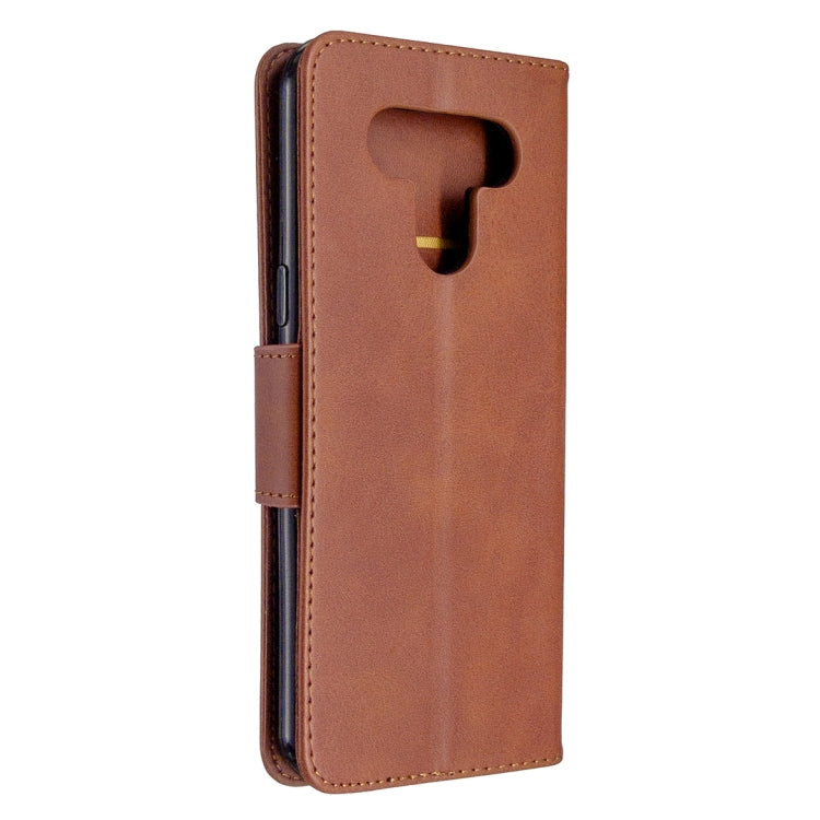 For LG K51 Retro Lambskin Texture Pure Color Horizontal Flip PU Leather Case with Holder & Card Slots & Wallet & Lanyard