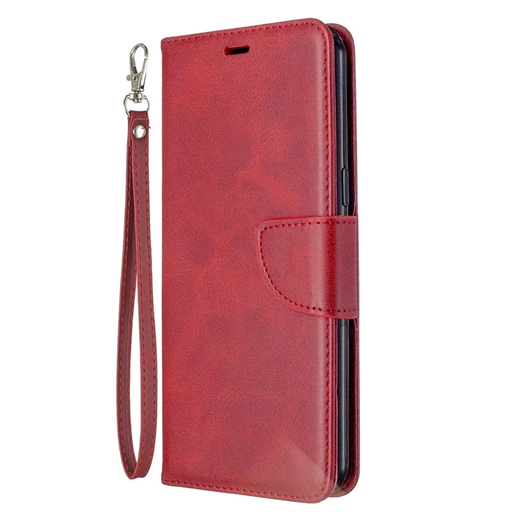 For LG K51 Retro Lambskin Texture Pure Color Horizontal Flip PU Leather Case with Holder & Card Slots & Wallet & Lanyard