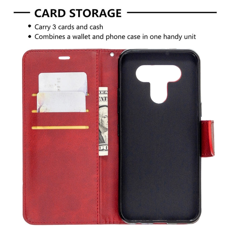 For LG K51 Retro Lambskin Texture Pure Color Horizontal Flip PU Leather Case with Holder & Card Slots & Wallet & Lanyard