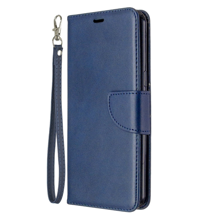 For LG K51 Retro Lambskin Texture Pure Color Horizontal Flip PU Leather Case with Holder & Card Slots & Wallet & Lanyard