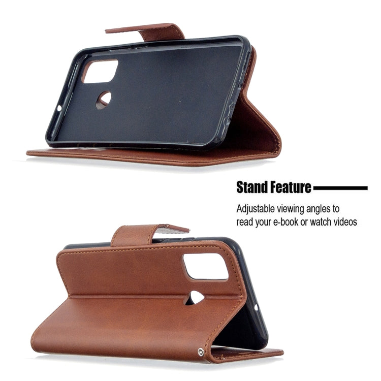 For Huawei P Smart (2020) Retro Lambskin Texture Pure Color Horizontal Flip PU Leather Case with Holder & Card Slots & Wallet & Lanyard