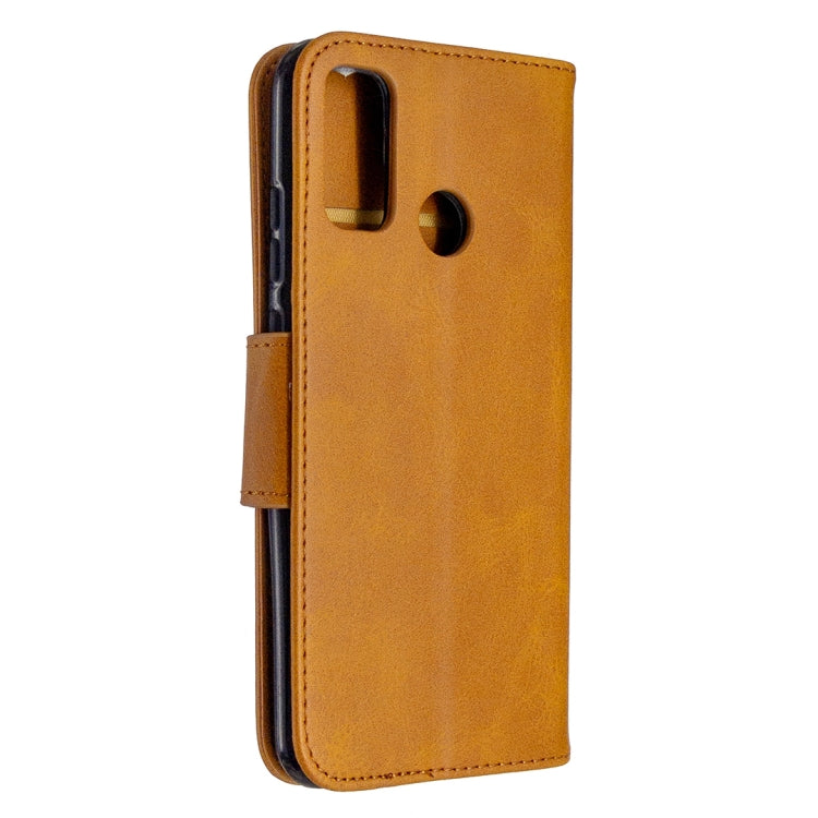 For Huawei P Smart (2020) Retro Lambskin Texture Pure Color Horizontal Flip PU Leather Case with Holder & Card Slots & Wallet & Lanyard