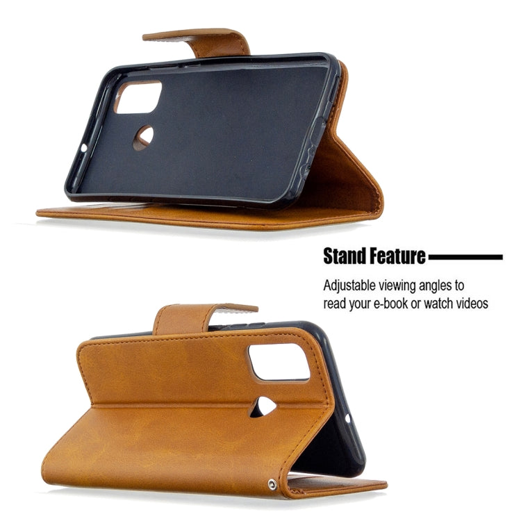 For Huawei P Smart (2020) Retro Lambskin Texture Pure Color Horizontal Flip PU Leather Case with Holder & Card Slots & Wallet & Lanyard