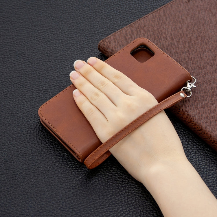 For Huawei Y5P / Honor 9S Retro Lambskin Texture Pure Color Horizontal Flip PU Leather Case with Holder & Card Slots & Wallet & Lanyard