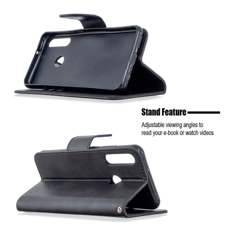 For Huawei Y6P Retro Lambskin Texture Pure Color Horizontal Flip PU Leather Case with Holder & Card Slots & Wallet & Lanyard