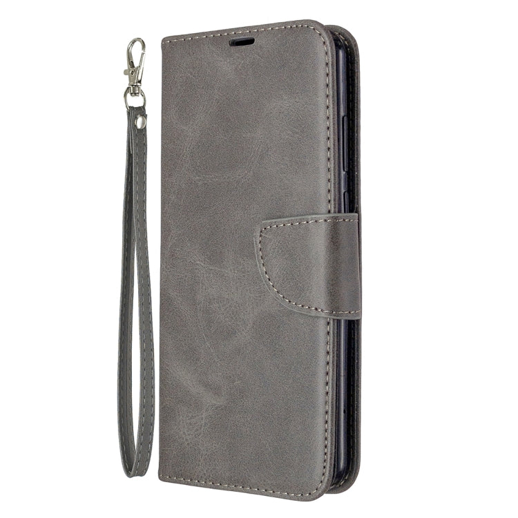 For Huawei Y6P Retro Lambskin Texture Pure Color Horizontal Flip PU Leather Case with Holder & Card Slots & Wallet & Lanyard