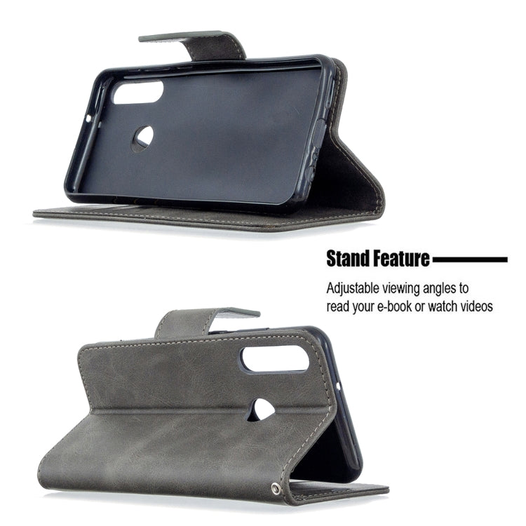 For Huawei Y6P Retro Lambskin Texture Pure Color Horizontal Flip PU Leather Case with Holder & Card Slots & Wallet & Lanyard