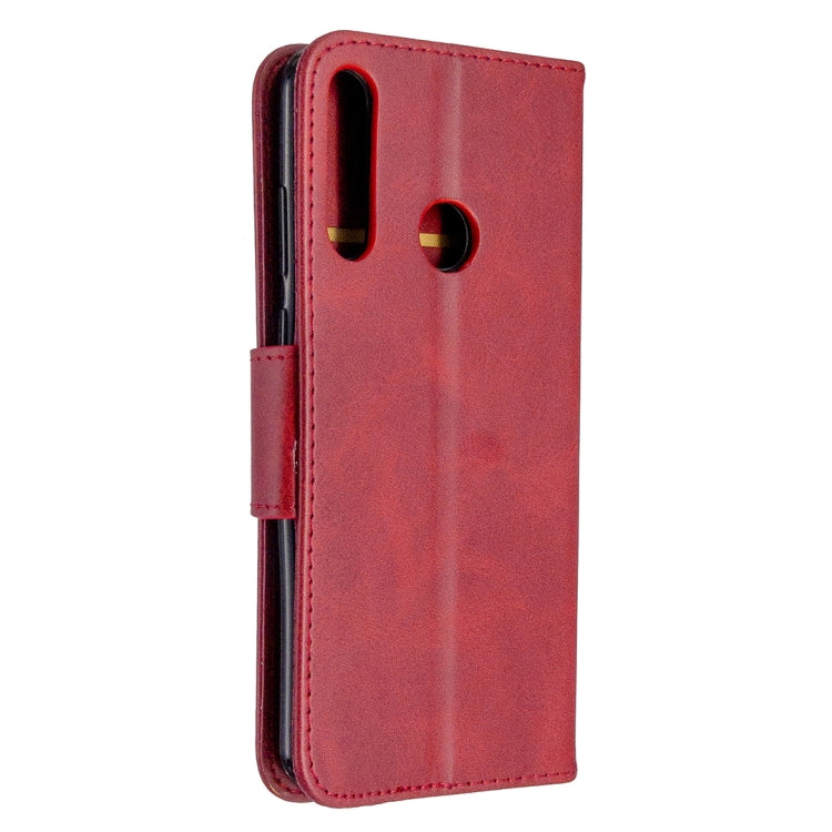 For Huawei Y6P Retro Lambskin Texture Pure Color Horizontal Flip PU Leather Case with Holder & Card Slots & Wallet & Lanyard