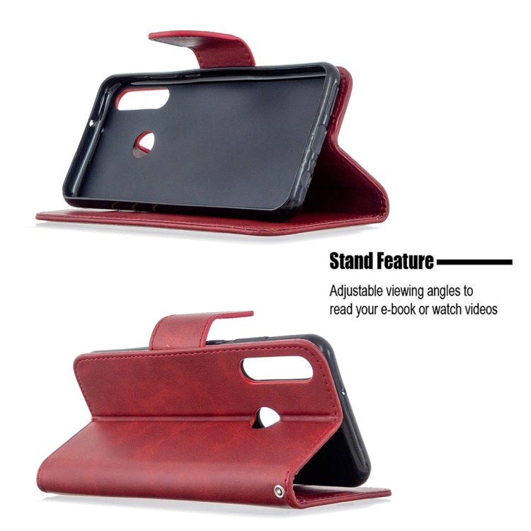 For Huawei Y6P Retro Lambskin Texture Pure Color Horizontal Flip PU Leather Case with Holder & Card Slots & Wallet & Lanyard