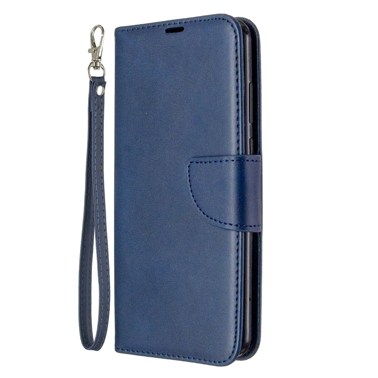 For Huawei Y6P Retro Lambskin Texture Pure Color Horizontal Flip PU Leather Case with Holder & Card Slots & Wallet & Lanyard