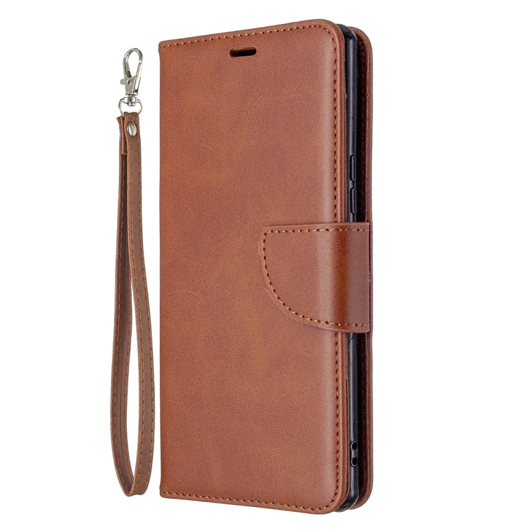 For Sony Xperia L4 Retro Lambskin Texture Pure Color Horizontal Flip PU Leather Case with Holder & Card Slots & Wallet & Lanyard
