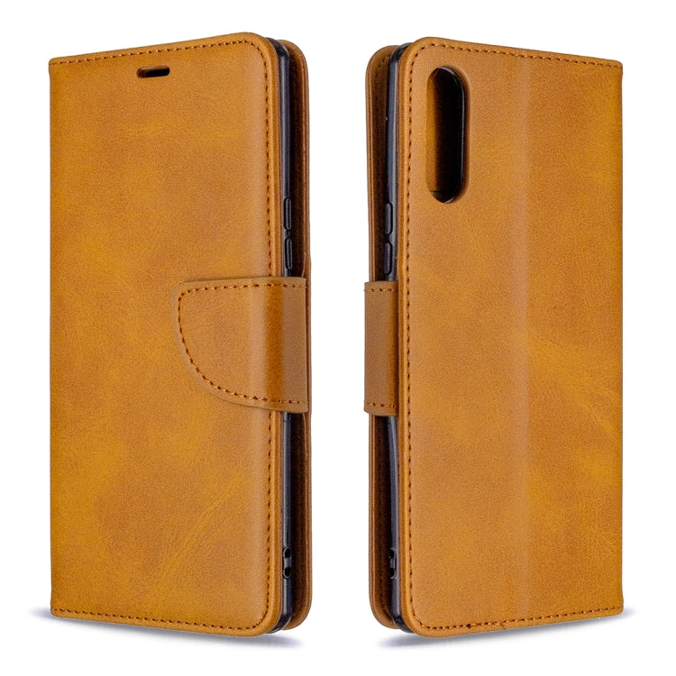 For Sony Xperia L4 Retro Lambskin Texture Pure Color Horizontal Flip PU Leather Case with Holder & Card Slots & Wallet & Lanyard