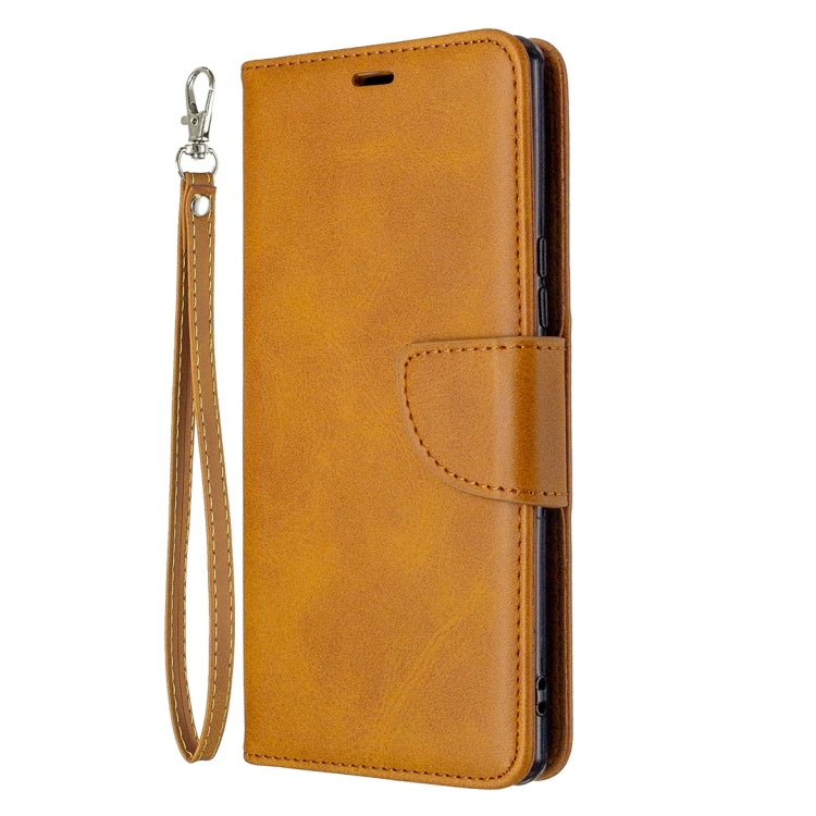 For Sony Xperia L4 Retro Lambskin Texture Pure Color Horizontal Flip PU Leather Case with Holder & Card Slots & Wallet & Lanyard