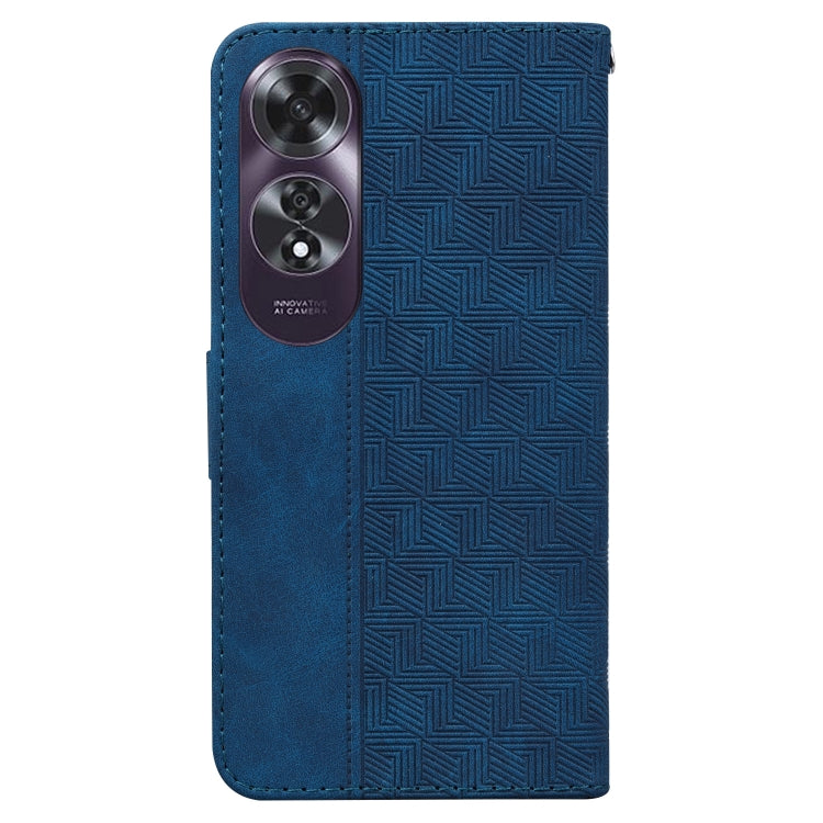 For OPPO A60 4G Geometric Embossed Leather Phone Case