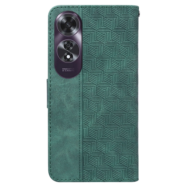 For OPPO A60 4G Geometric Embossed Leather Phone Case