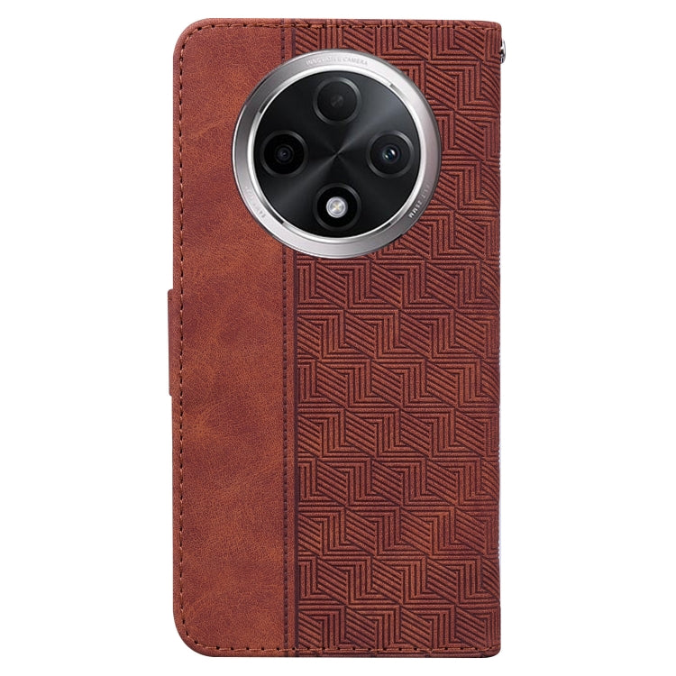 For OPPO A3 Pro 5G Geometric Embossed Leather Phone Case