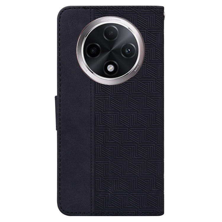 For OPPO A3 Pro 5G Geometric Embossed Leather Phone Case