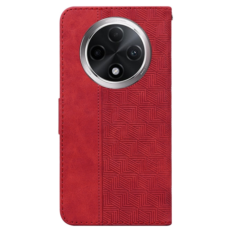 For OPPO A3 Pro 5G Geometric Embossed Leather Phone Case