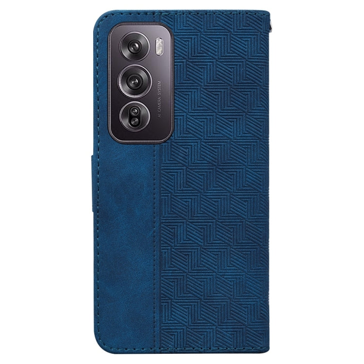 For OPPO Reno12 Pro 5G Global Geometric Embossed Leather Phone Case