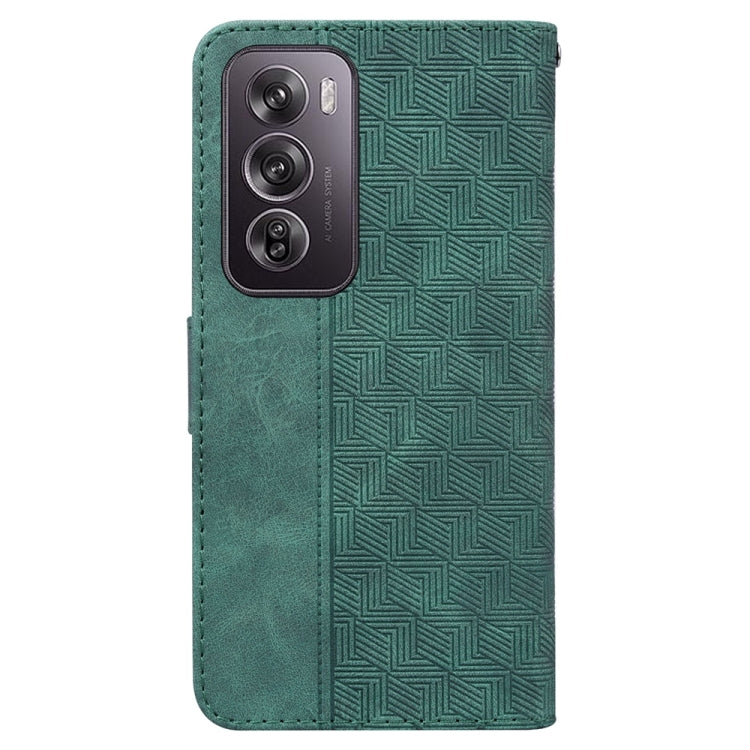 For OPPO Reno12 Pro 5G Global Geometric Embossed Leather Phone Case