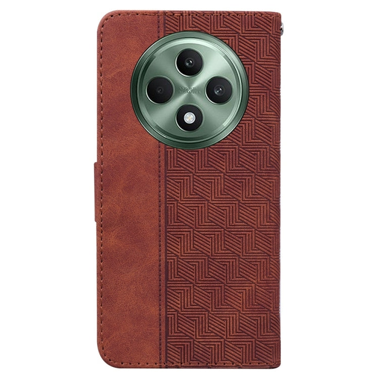 For OPPO Reno12 F 5G Geometric Embossed Leather Phone Case