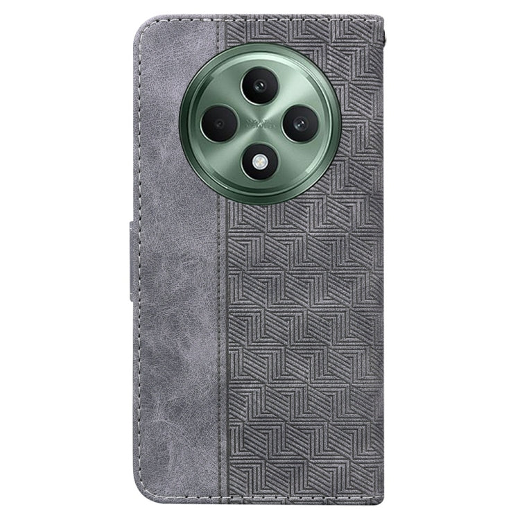 For OPPO Reno12 F 5G Geometric Embossed Leather Phone Case
