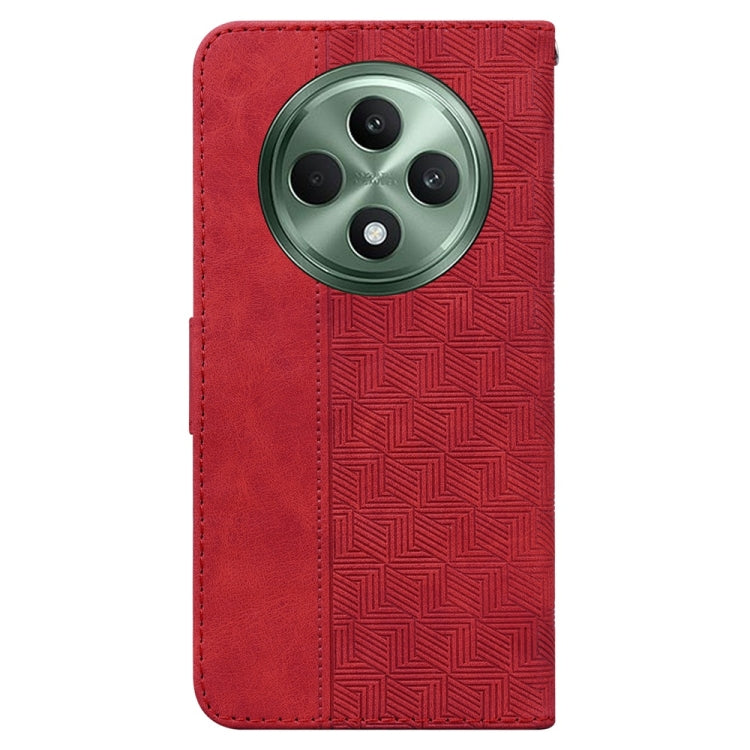 For OPPO Reno12 F 5G Geometric Embossed Leather Phone Case
