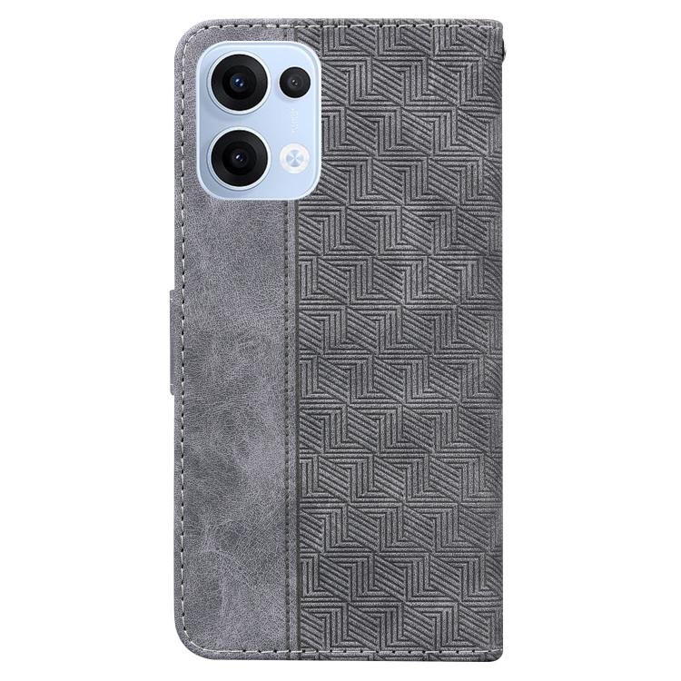 For OPPO Reno13 Global Geometric Embossed Leather Phone Case