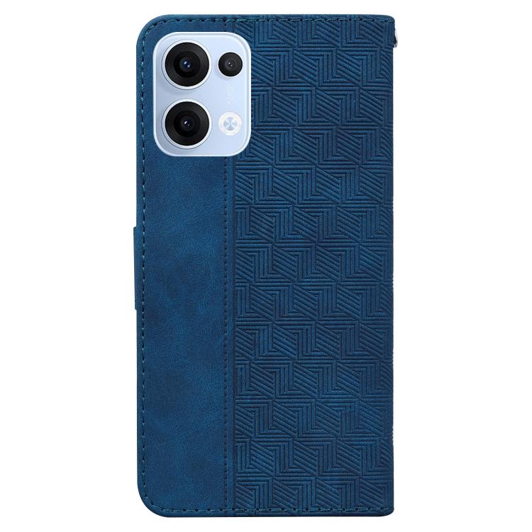 For OPPO Reno13 Global Geometric Embossed Leather Phone Case