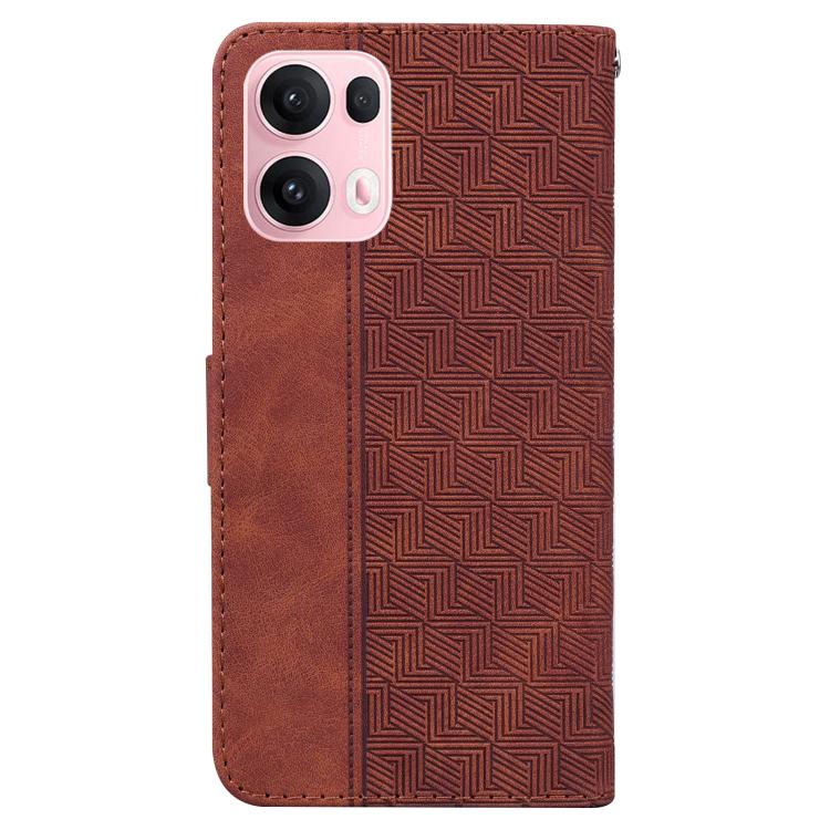 For OPPO Reno13 Pro Global Geometric Embossed Leather Phone Case