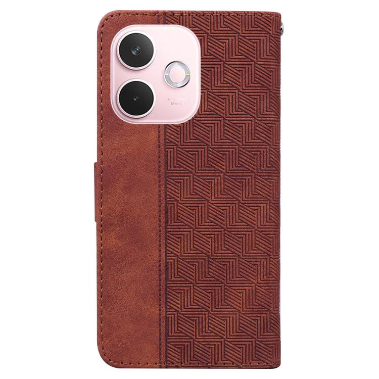 For OPPO A5 Pro 5G Geometric Embossed Leather Phone Case