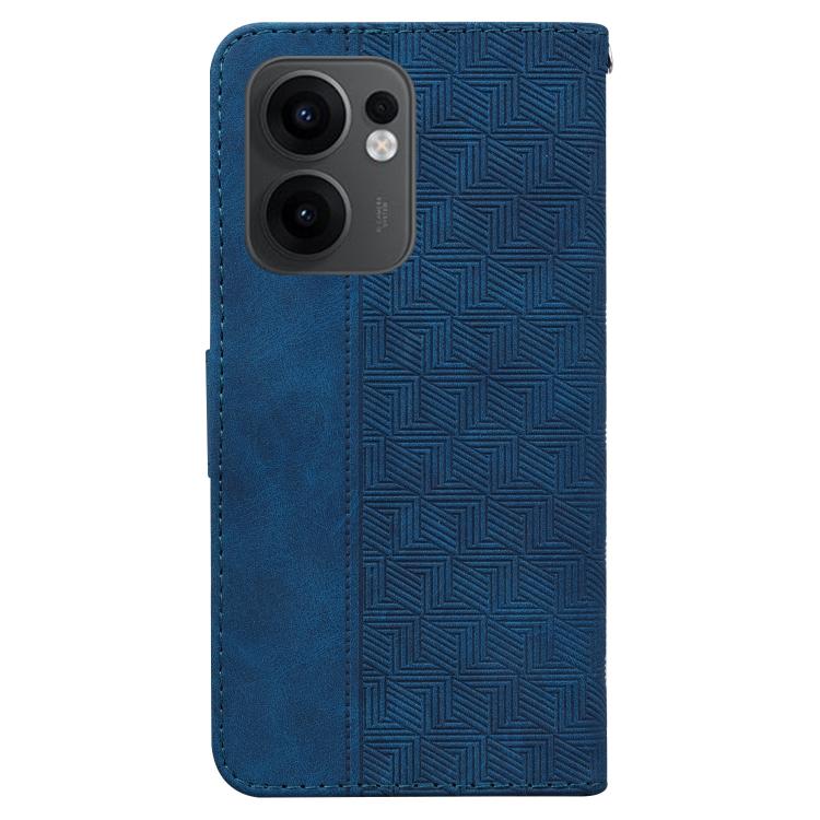 For OPPO Reno13 F 4G / 5G Geometric Embossed Leather Phone Case