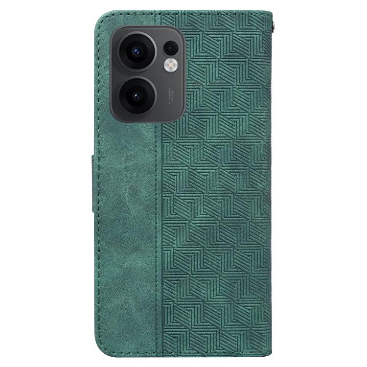 For OPPO Reno13 F 4G / 5G Geometric Embossed Leather Phone Case