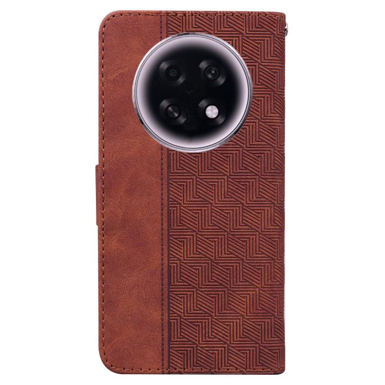 For OPPO A6 GT 5G Geometric Embossed Leather Phone Case