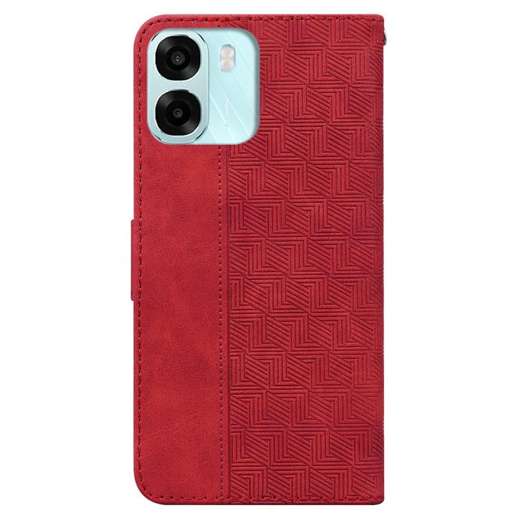 For OPPO A6 / A6s / A6t / A6x 4G / 5G Global Geometric Embossed Leather Phone Case