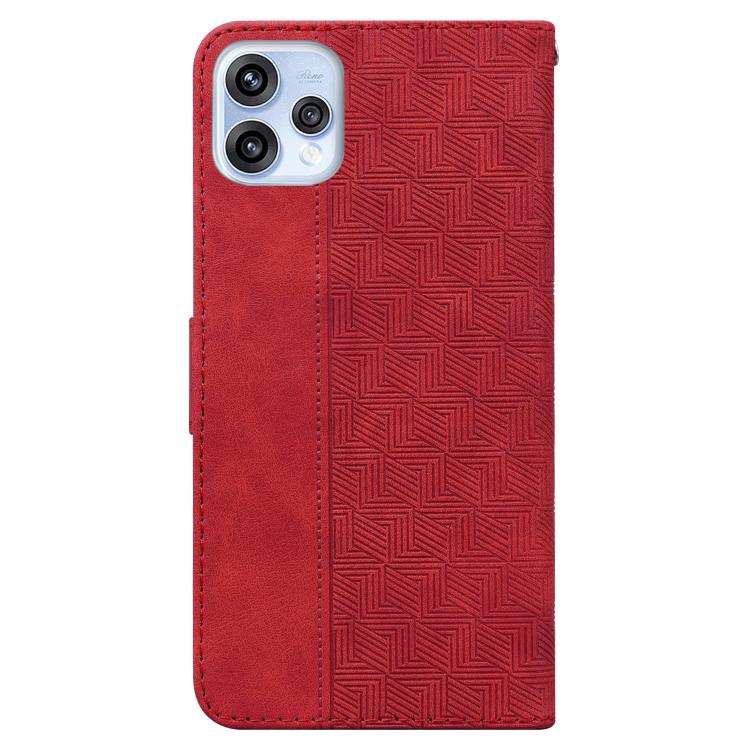 For OPPO Reno15 5G Global Geometric Embossed Leather Phone Case