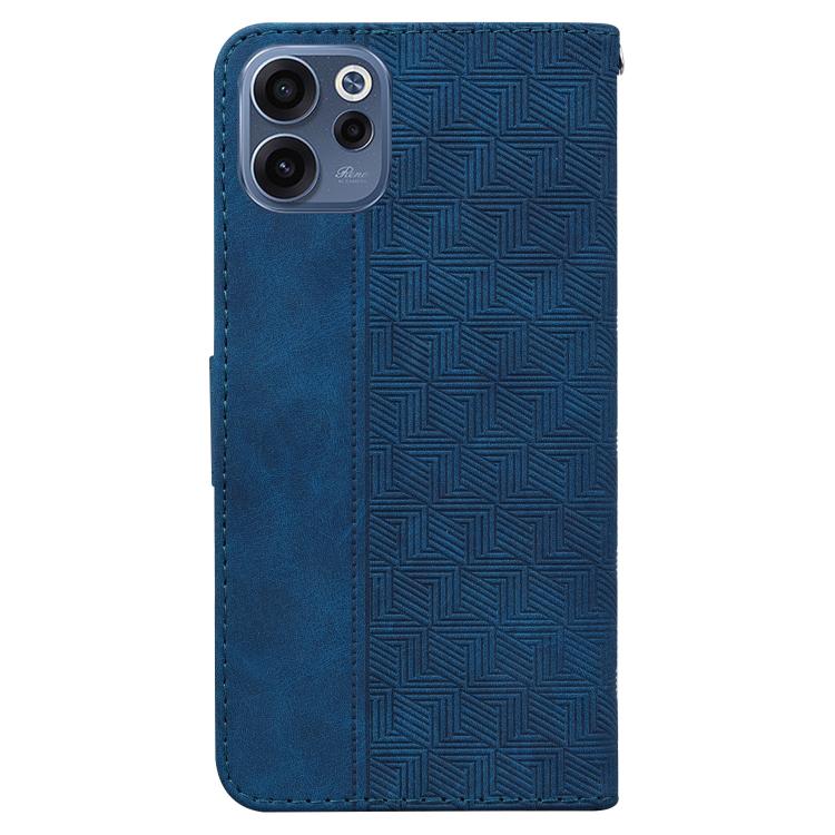 For OPPO Reno15 F 5G Global Geometric Embossed Leather Phone Case