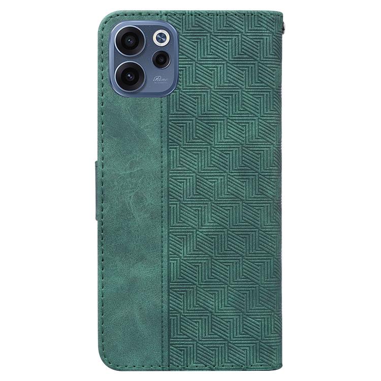 For OPPO Reno15 F 5G Global Geometric Embossed Leather Phone Case